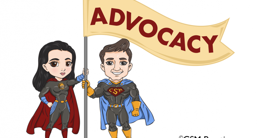 CSM hero and heroine advocacy flag