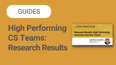 Research Results high performing customer success teams