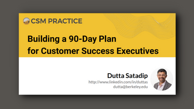 Building a 90 day plan for customer success executives