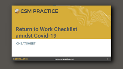 Return to Work Best Practices amidst COVID19