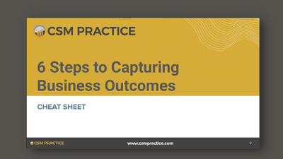 6 Steps to Capturing Business Outcomes Cheat sheet